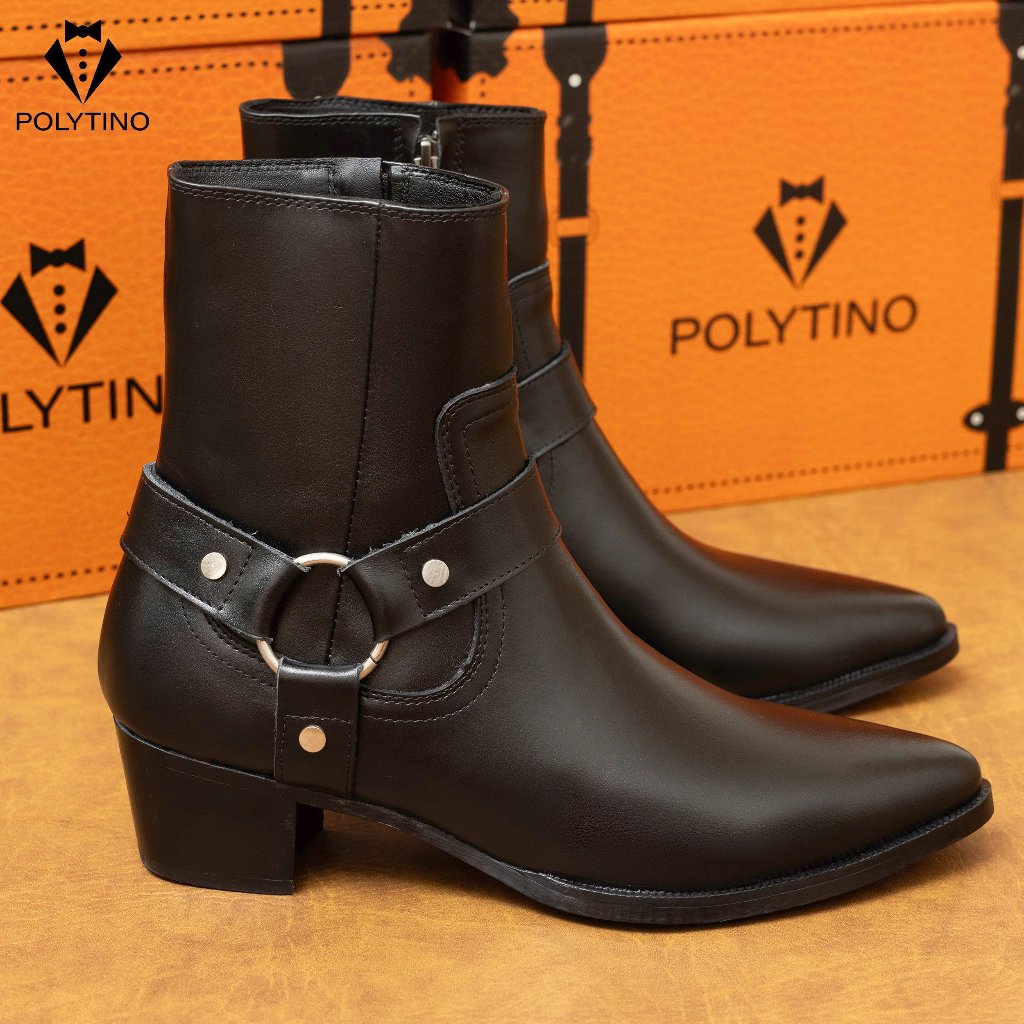Giày Harness Boots Da Bò