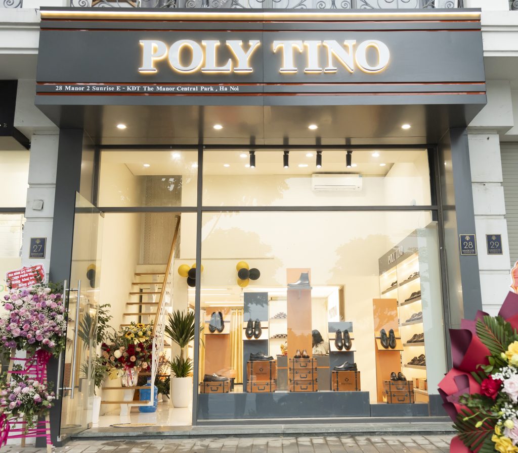 cửa hàng giày da nam polytino