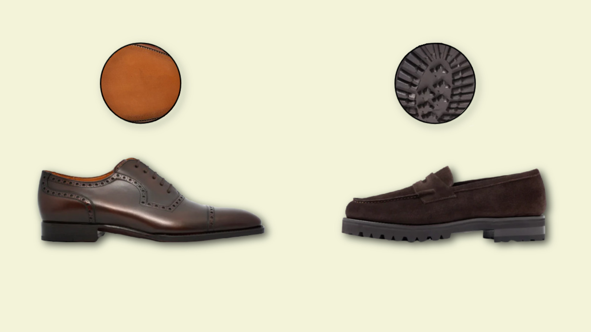 Giày đế cao su có tính thẩm mỹ