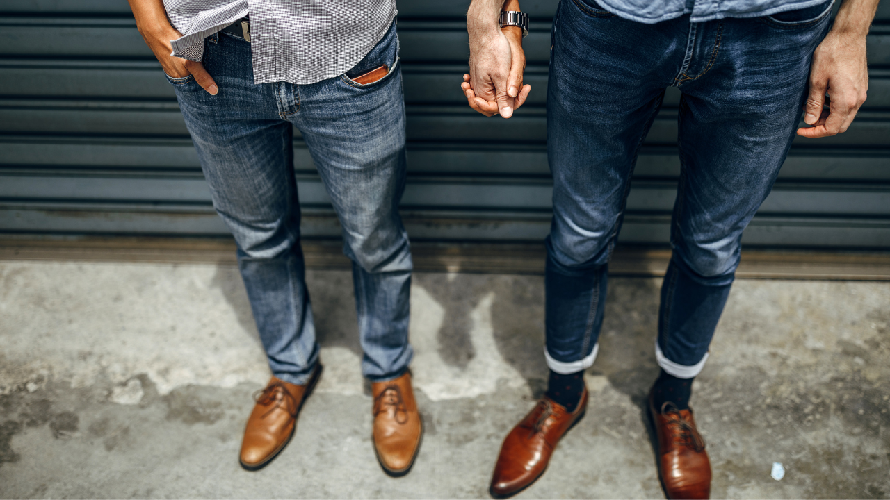 Nguyên tắc phối màu giày với quần jean nam